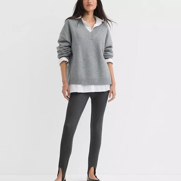 NWT Loft Stirrup Leggings in Ponte Black Medium - Picture 2 of 3